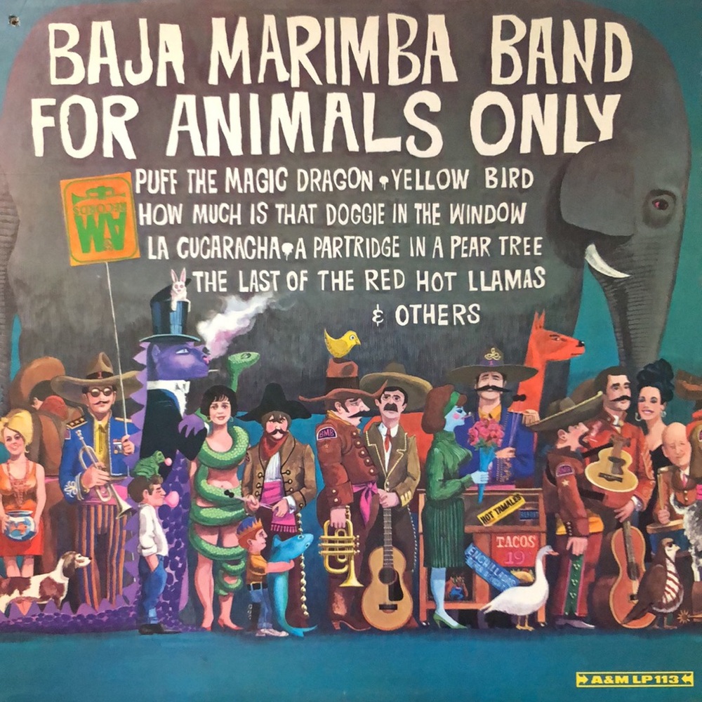 Baja Marimba Band For Animals Only Vinyl Lp '65